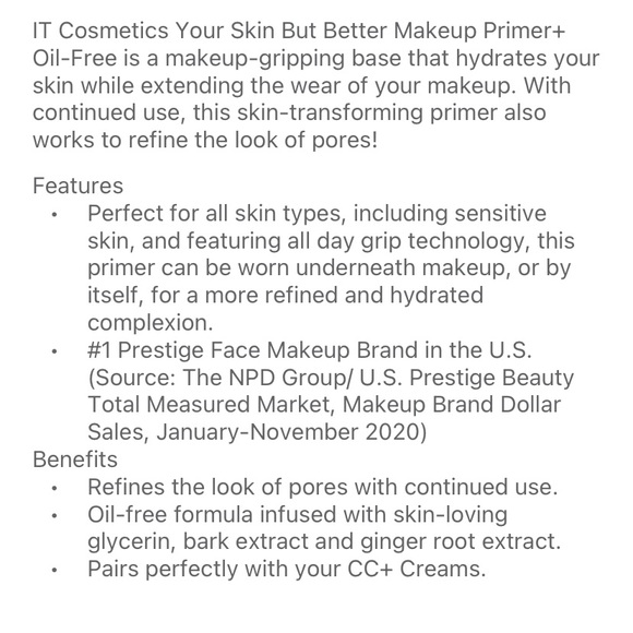 It Cosmetics Primer Your Skin But Better Oil Free & Setting Spray Bundle BNIB - Picture 6 of 7